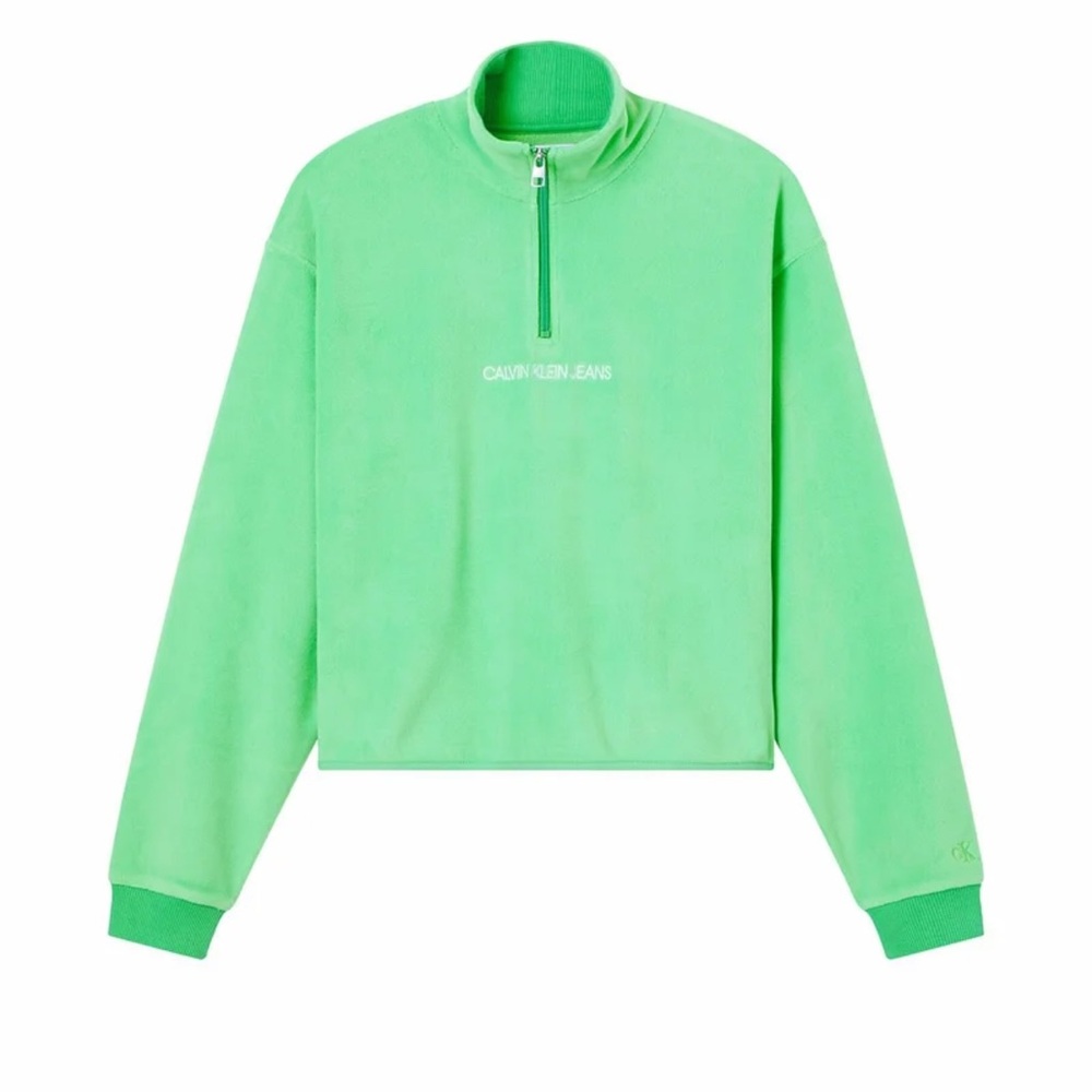 Calvin Klein Bright Green Quarter-Zip Pullover